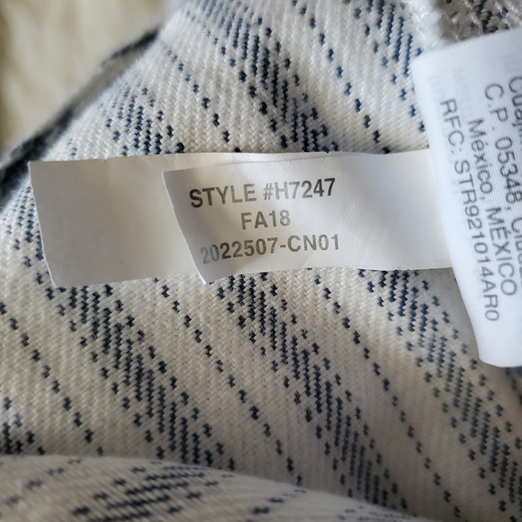 Madewell Emmett Wide Leg Crop Pants in Stripe Button Front Edition Size 29 - Picture 11 of 15